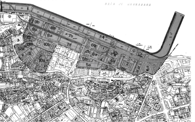 Figura 1. Área de Especial Interesse Urbanístico –AEIU–, estabelecida em 1992 e praticamente retomada em 2010, referente ao aterro realizado no início do século XX. Fonte: Carlos (1994)